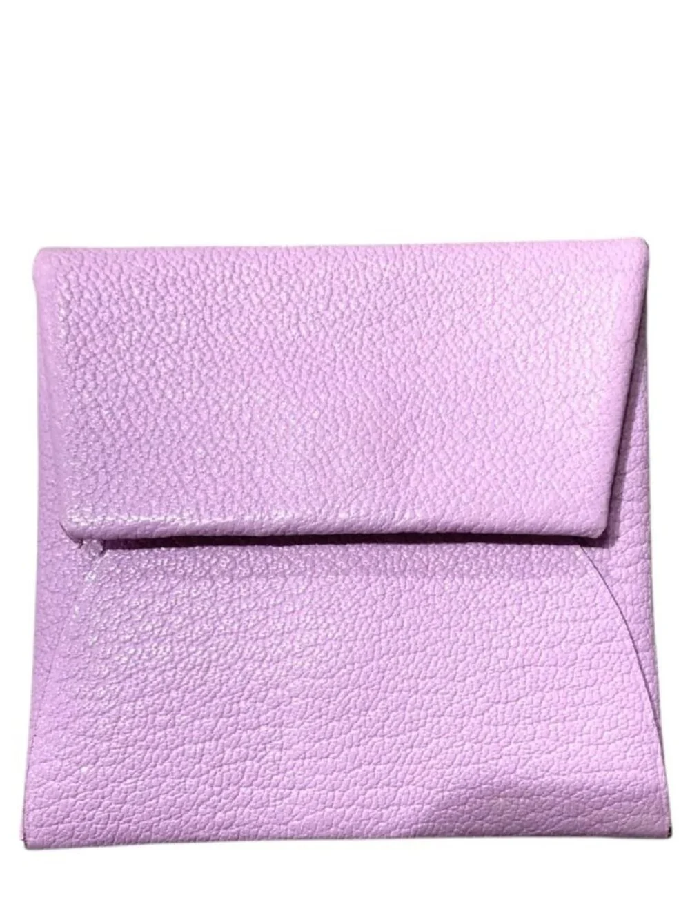 Hermes Bastia Change Purse In Chevre Leather Mauve Sylvestre